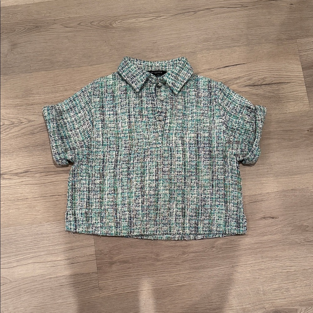 Zara Multicolor Tweed Top